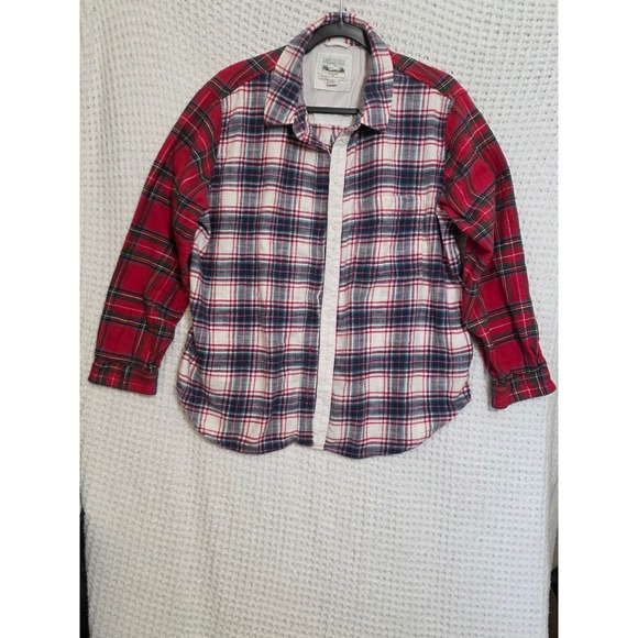 American Eagle Outfitters Other - American Eagle Outfitters Plaid Flannel Shirt Red Blue White Long Sleeve Men's M
